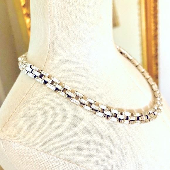 Vintage Rare CROWN TRIFARI Baguette Rhinestone Necklace - Picture 14 of 17